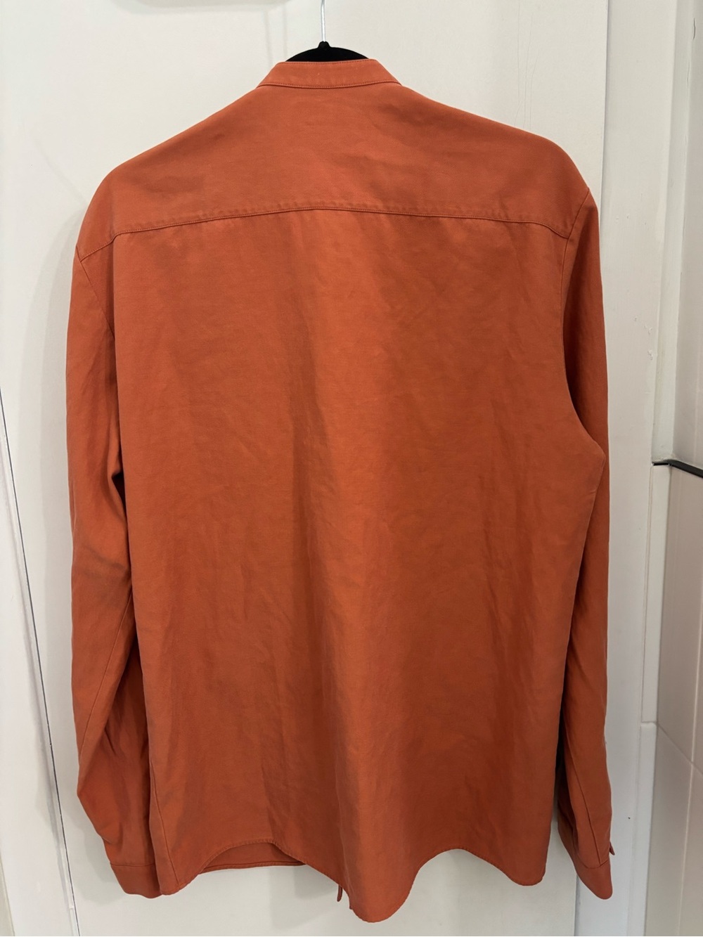 COS Women’s Lightweight Button-Up Shirt Jacket in Burnt Orange - Picture 2 of 4